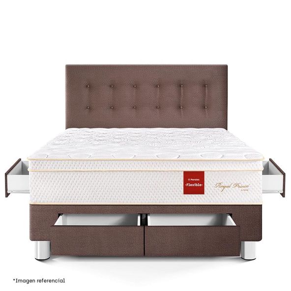 dormitorio-royal-prince-con-cajones-flexible-chocolate-queen
